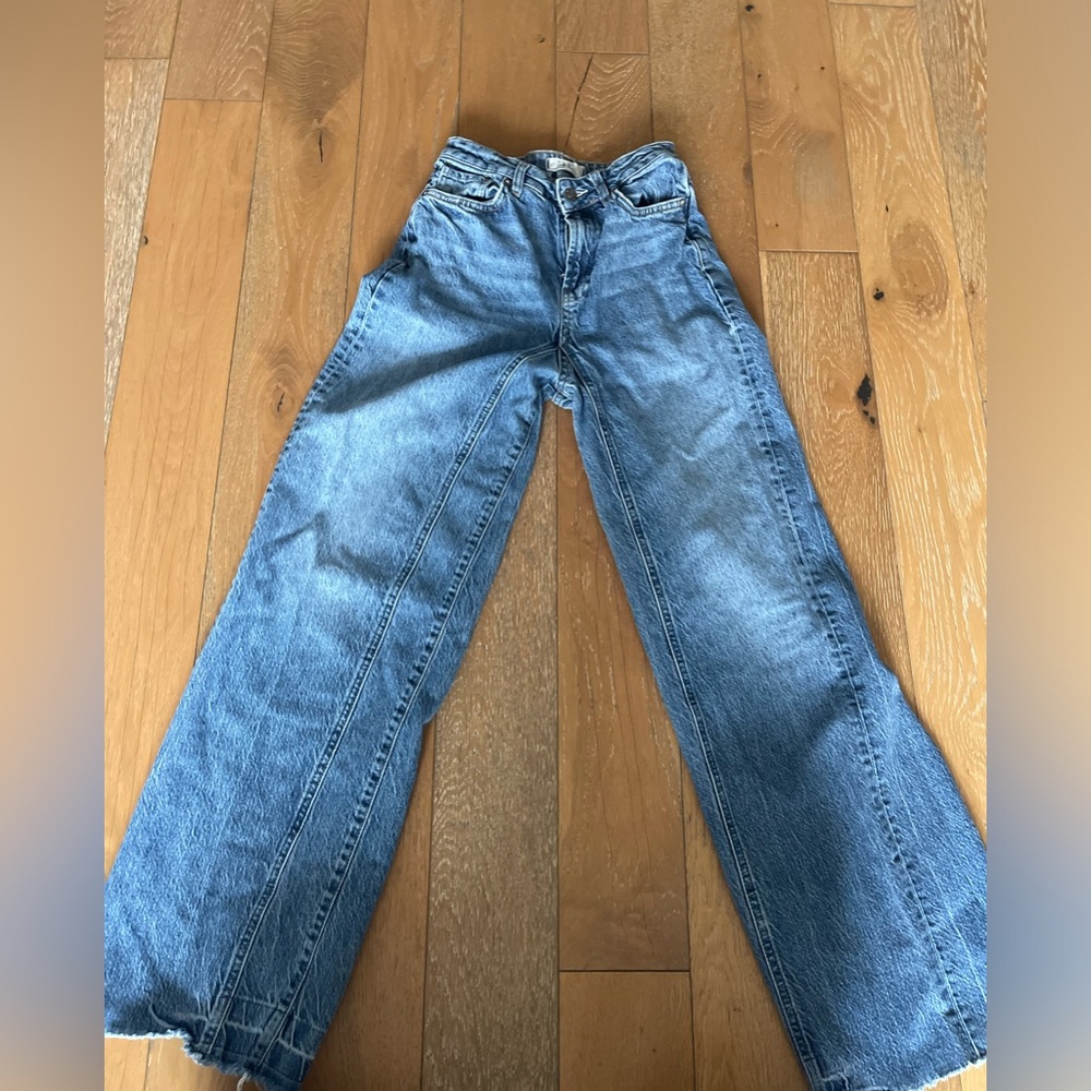 Free People Jeans Size 25 wide leg  high waisted